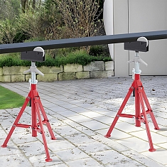 Применение складной регулируемой роликовой опоры для труб Remmers Mantis 1/8-12 Применение складной регулируемой роликовой опоры для труб Remmers Mantis 1/8-12